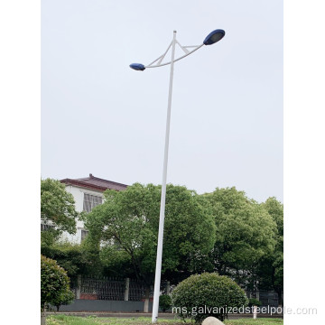 Pos Lampu Jalan Lampu Serbuk Lengan Double